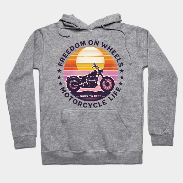 Ride the Sunset - Biker Tee Hoodie by Kicosh